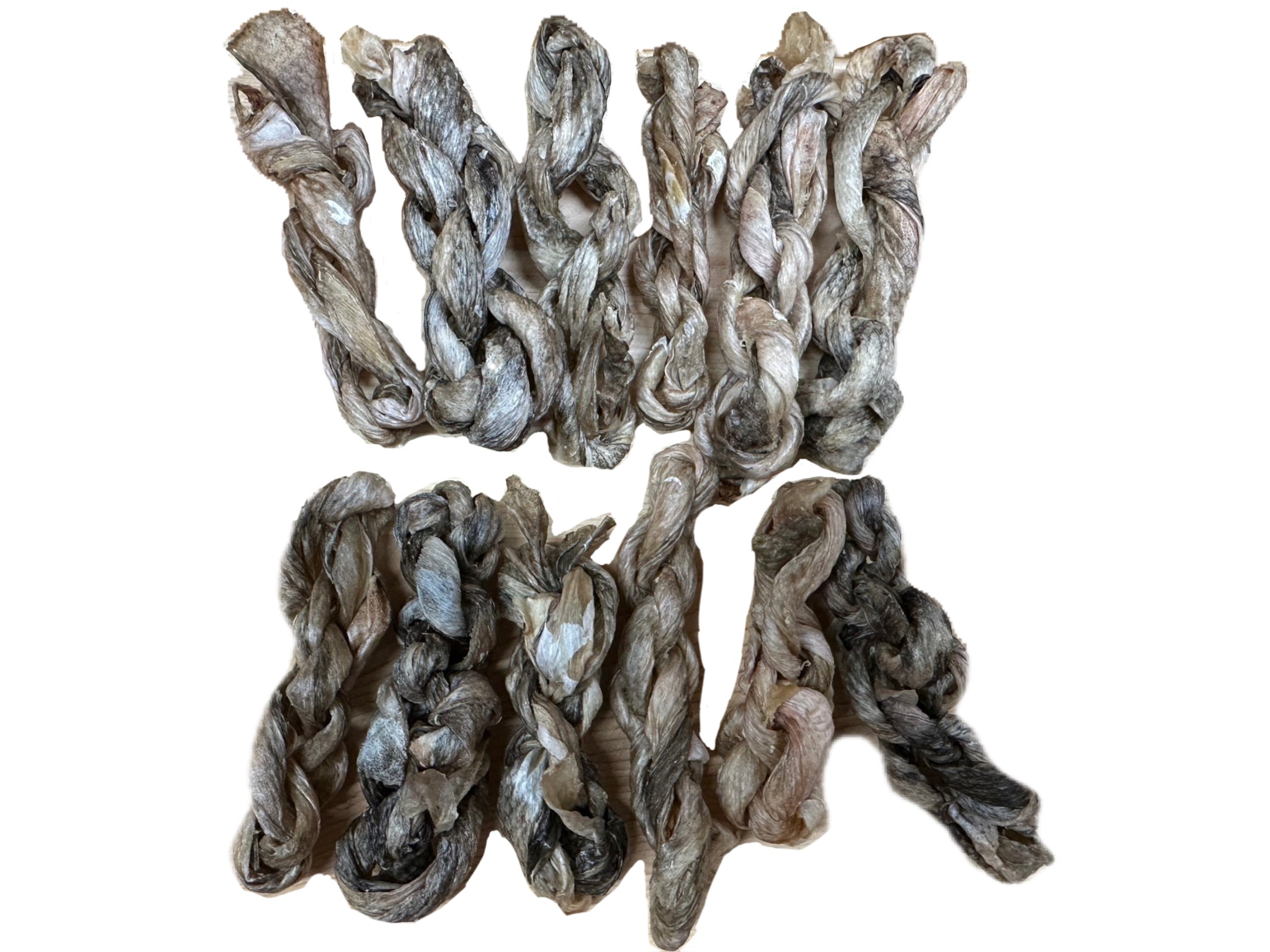 Air Dried NZ Deep-Water Fish Skin twists 12pcs